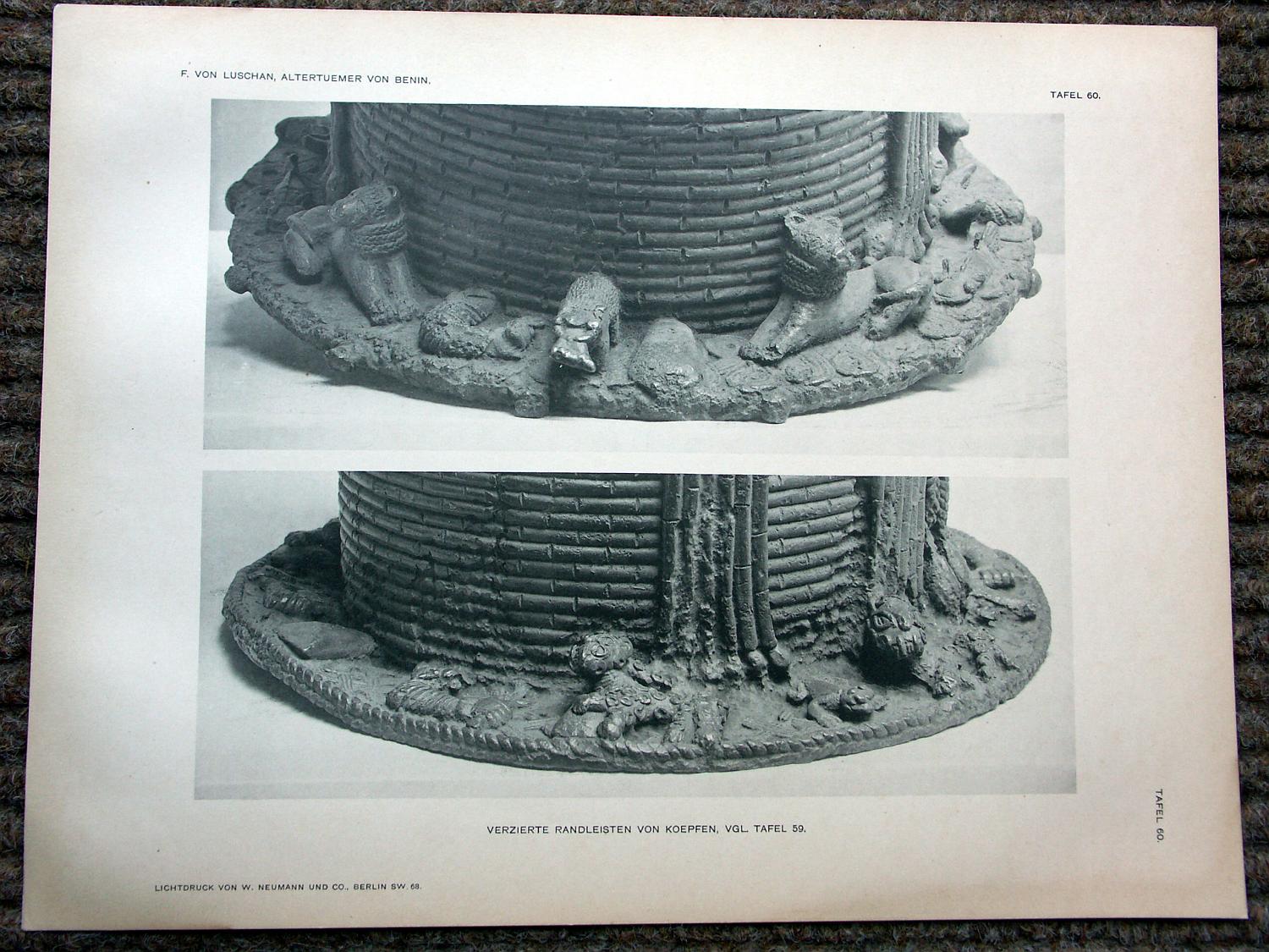 zz-lusc19,tafel 060 benin nigeria,bronze-gedenkkopf